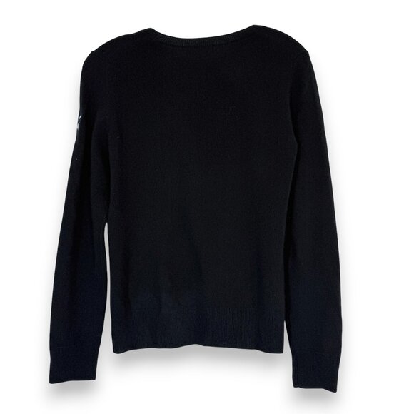 Quince Mongolian Cashmere Crewneck Sweater Black TaylorMade Golf Logo Small - Picture 4 of 10